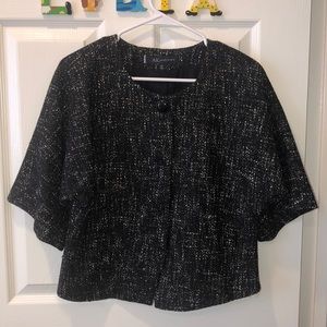 Black and White Anne Klein Short Sleeve Top